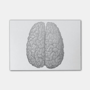Notas Post-it® Ilustracion del cerebro humano del vintage