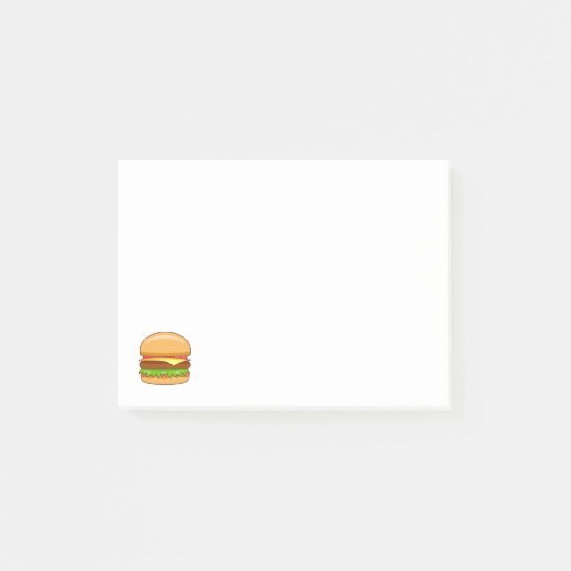 Notas Post-it® Ilustracion del vector de hamburguesas (Anverso)