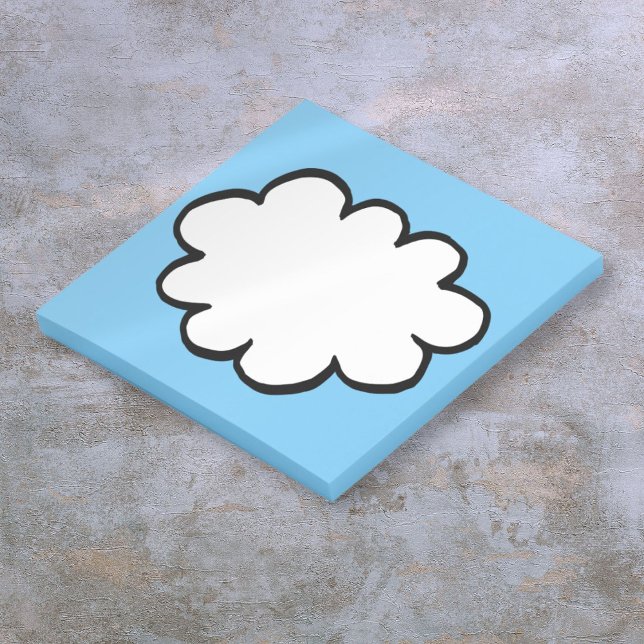 Notas Post-it® Ilustración Divertida de Nube Adorable (Fun Cute Cloud Illustration Post-it Notes)