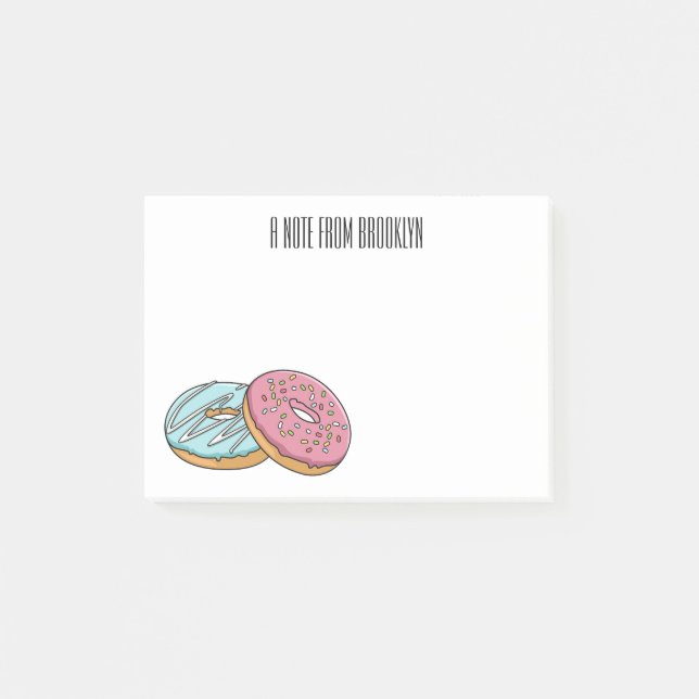 Notas Post-it® Ilustracion Donut personalizado (Anverso)