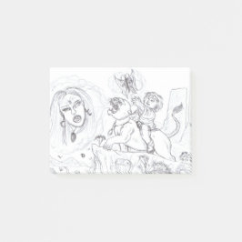 Notas Post-it® Ilustracion Fantasy Magic Love Lioness Butterfly