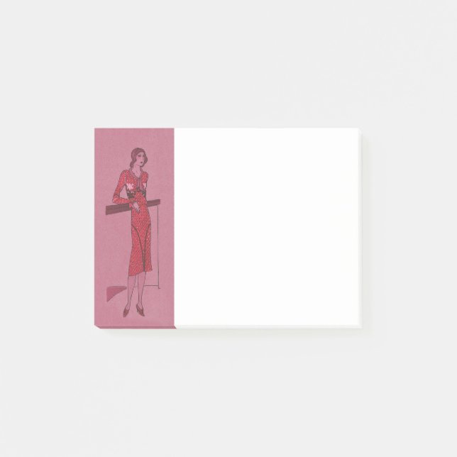 Notas Post-it® Ilustracion Fashionista Flapper c1925 (Anverso)