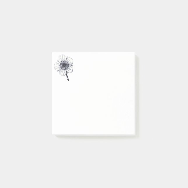 Notas Post-it® Ilustracion floral vintage. (Anverso)