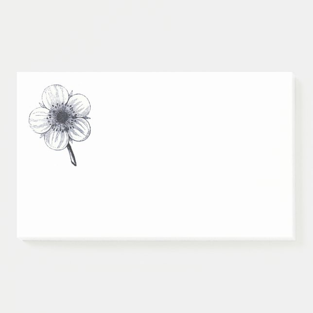 Notas Post-it® Ilustracion floral vintage. (Anverso)