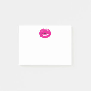 Notas Post-it® Ilustracion glamoroso de los labios rosados calien