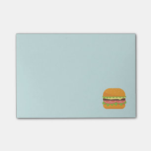 Notas Post-it® Ilustracion Hamburger con tomate y lechuga