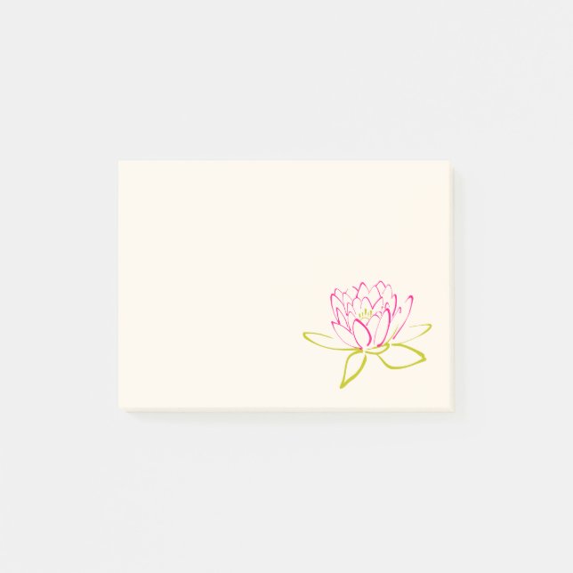 Notas Post-it® Ilustracion Lotus Flower / Water Lily (Anverso)