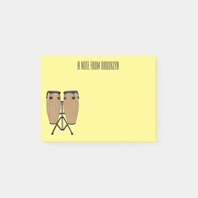 Notas Post-it® Ilustracion personalizado Bongo drum (Anverso)