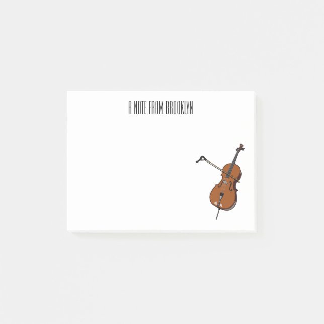 Notas Post-it® Ilustracion personalizado Cello (Anverso)