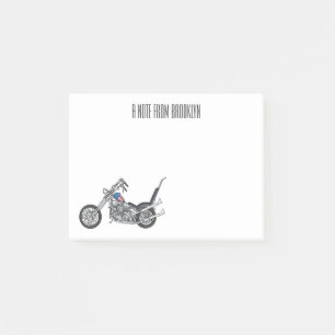 Notas Post-it® Ilustracion personalizado Chopper Motorcycle 1950