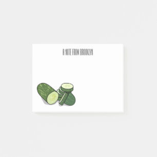 Notas Post-it® Ilustracion personalizado Cucumber