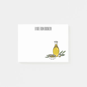 Notas Post-it® Ilustracion personalizado de aceite de oliva