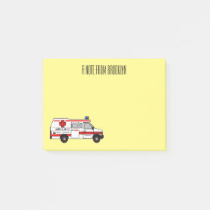 Notas Post-it® Ilustracion personalizado de ambulancia