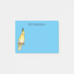 Notas Post-it® Ilustracion personalizado de aves de Cockatiel