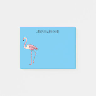 Notas Post-it® Ilustracion personalizado de aves de Flamingo