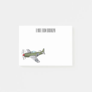 Notas Post-it® Ilustracion personalizado de avión militar