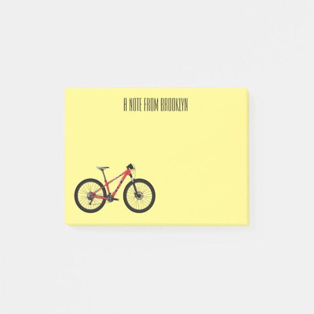 Notas Post-it® Ilustracion personalizado de bicicletas (Anverso)