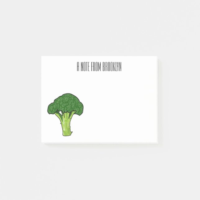 Notas Post-it® Ilustracion personalizado de Broccoli (Anverso)