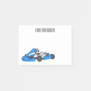 Notas Post-it® Ilustracion personalizado de carreras de Kart