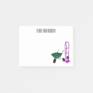 Notas Post-it® Ilustracion personalizado de carretillas y carrito