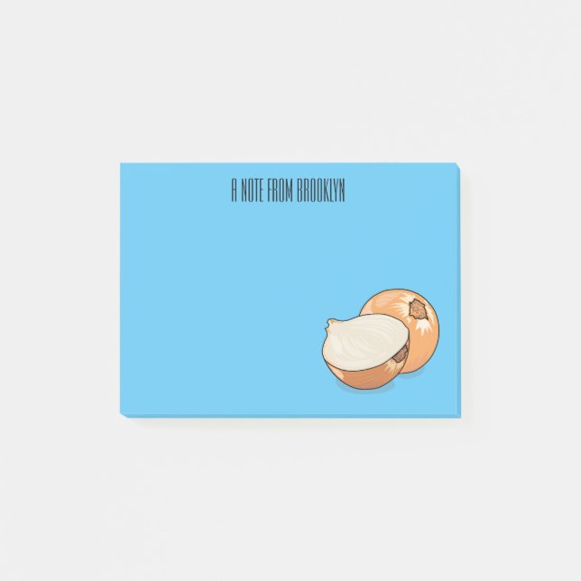 Notas Post-it® Ilustracion personalizado de cebolla (Anverso)