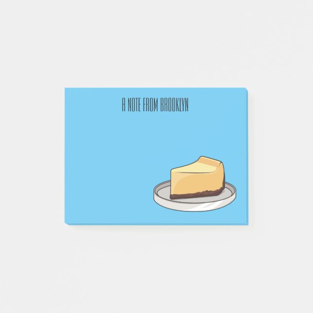 Notas Post-it® Ilustracion personalizado de Cheesecake (Anverso)