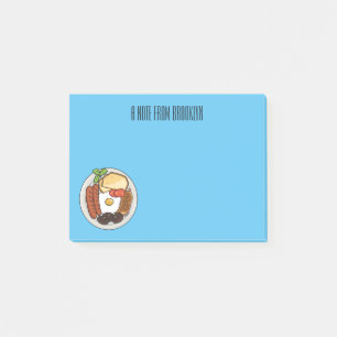 Notas Post-it® Ilustracion personalizado de desayuno inglés
