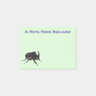 Notas Post-it® Ilustracion personalizado de escarabajo rinoceront