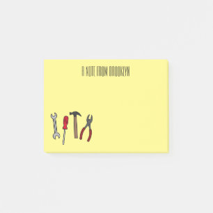Notas Post-it® Ilustracion personalizado de herramientas de carpi