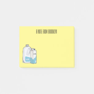 Notas Post-it® Ilustracion personalizado de leche