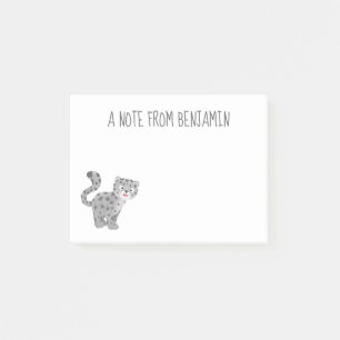 Notas Post-it® Ilustracion personalizado de leopardo de las nieve