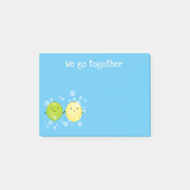 Notas Post-it® Ilustracion personalizado de lima de limón limón (Anverso)