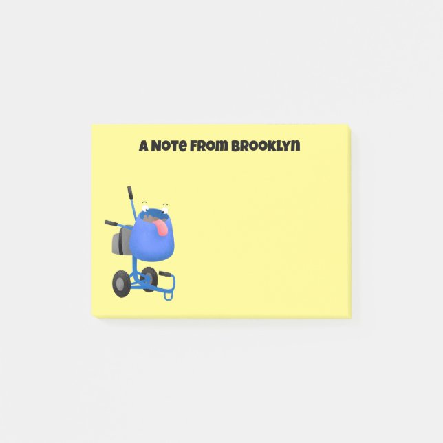 Notas Post-it® Ilustracion personalizado de mezclador de cemento  (Anverso)