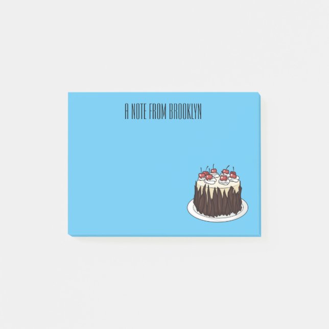 Notas Post-it® Ilustracion personalizado de pasteles de la Selva  (Anverso)