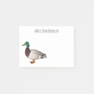Notas Post-it® Ilustracion personalizado de pato mallard