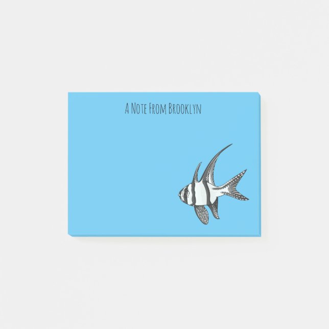 Notas Post-it® Ilustracion personalizado de peces cardinales de B (Anverso)