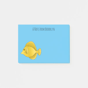 Notas Post-it® Ilustracion personalizado de pescado tango amarill