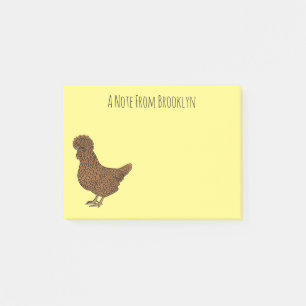 Notas Post-it® Ilustracion personalizado de pollo polaco Chamois