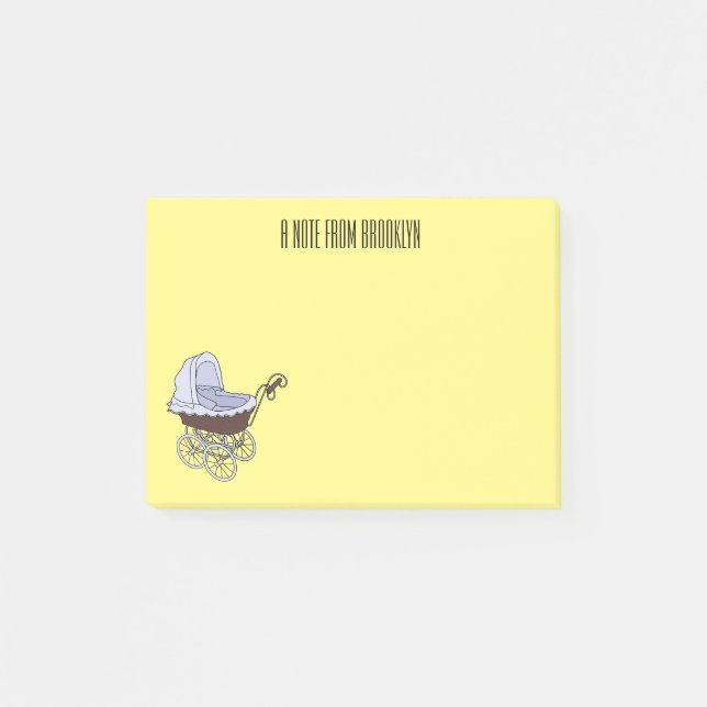 Notas Post-it® Ilustracion personalizado de Stroller (Anverso)