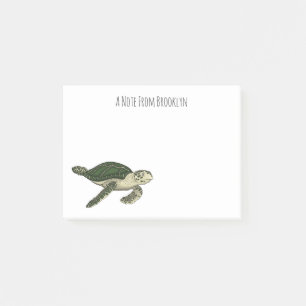 Notas Post-it® Ilustracion personalizado de tortugas marinas
