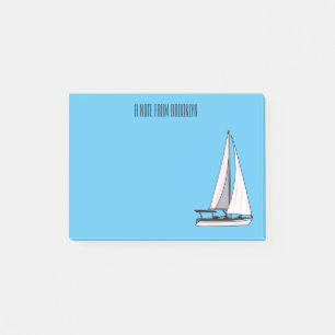 Notas Post-it® Ilustracion personalizado de velero
