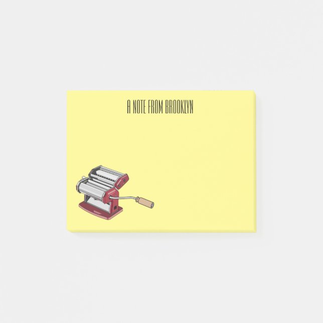 Notas Post-it® Ilustracion personalizado fabricante de pasta (Anverso)