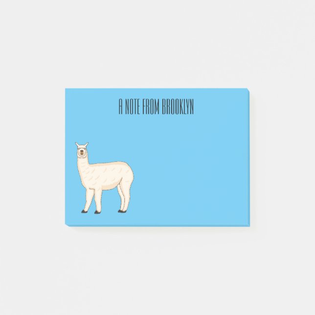 Notas Post-it® Ilustracion personalizado Llama (Anverso)