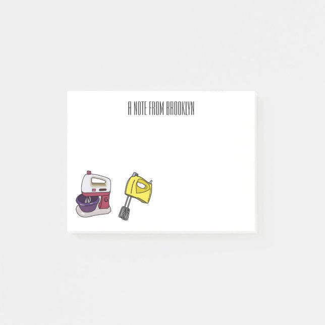 Notas Post-it® Ilustracion personalizado mezclador (Anverso)