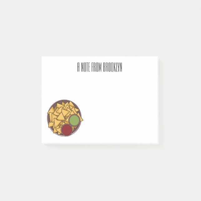 Notas Post-it® Ilustracion personalizado Nachos (Anverso)