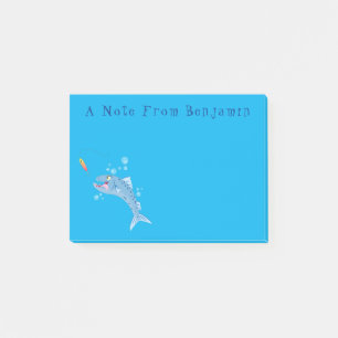 Notas Post-it® Ilustracion personalizado pescador hambriento de b