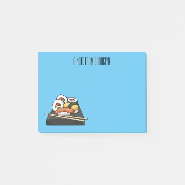 Notas Post-it® Ilustracion personalizado Sushi (Anverso)