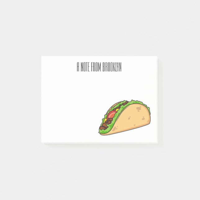 Notas Post-it® Ilustracion personalizado Taco (Anverso)