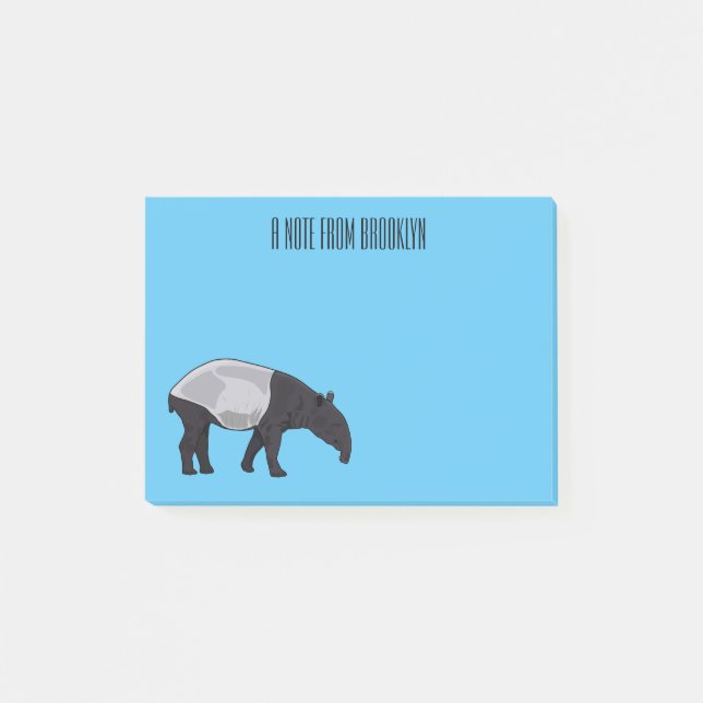Notas Post-it® Ilustracion personalizado Tapir (Anverso)