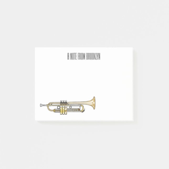 Notas Post-it® Ilustracion personalizado Trumpet (Anverso)